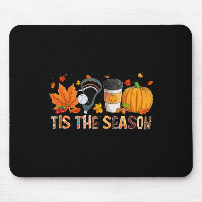 The Season Leopard Pumpkin Lacrosse Halloween Fall Mouse Mat (Front)