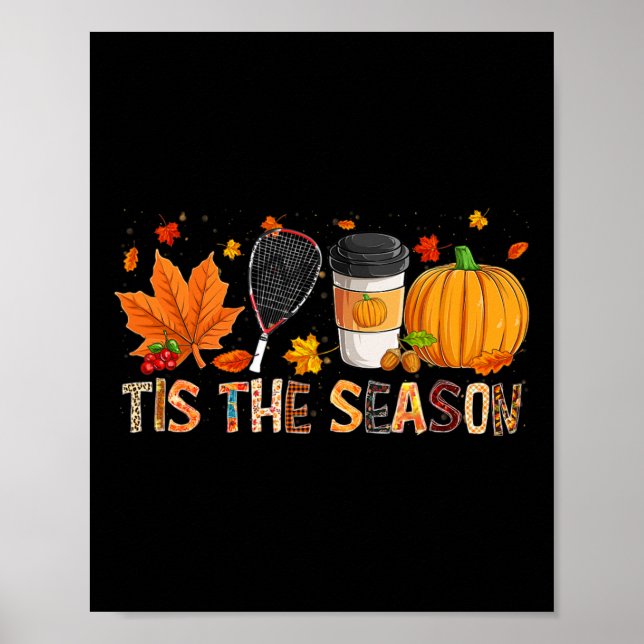 The Season Leopard Pumpkin Racquetbyll Halloween F Poster (Front)