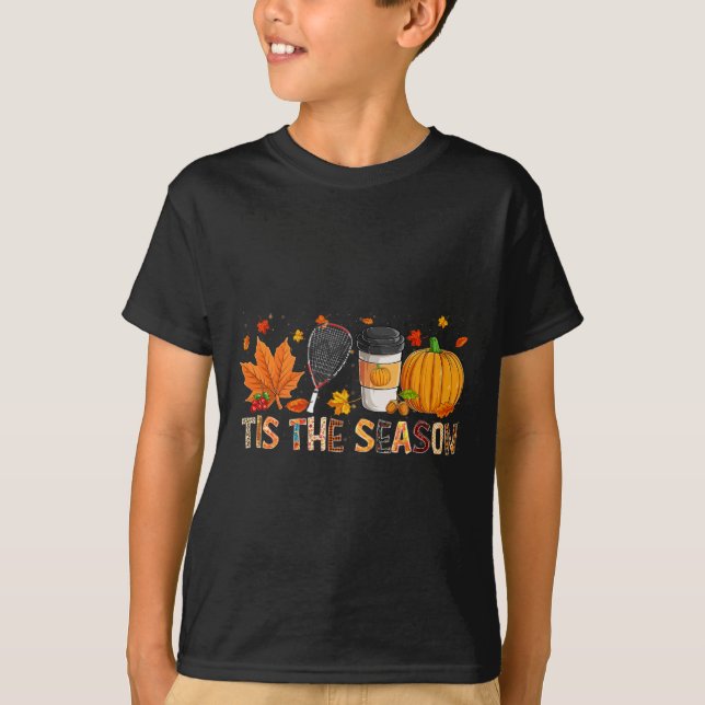 The Season Leopard Pumpkin Racquetbyll Halloween F T-Shirt (Front)