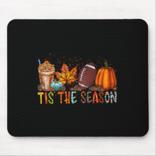The Season Pumpkin And Spice Football Halloween Fa Mouse Mat