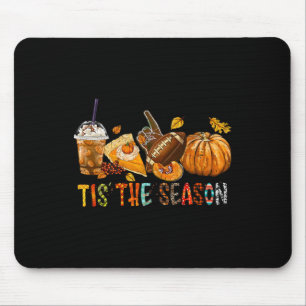 The Season Pumpkin And Spice Football Halloween Fa Mouse Mat