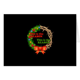 The Season The Reason Laurel Wreath Jesus Christia