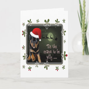 The Season To Be Jolly Cute Pup Holiday Greetings Card