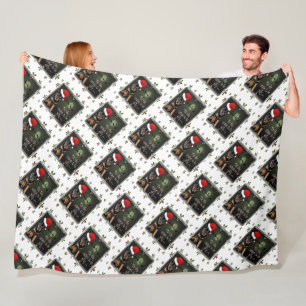 The Season To Be Jolly Cute Pup Holiday Greetings Fleece Blanket