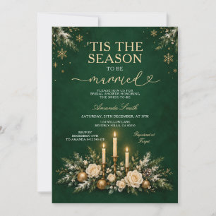 The Season to Be Married Christmas Bridal Shower Invitation