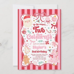 The Season Two Celebrate Christmas 2nd Birthday Invitation