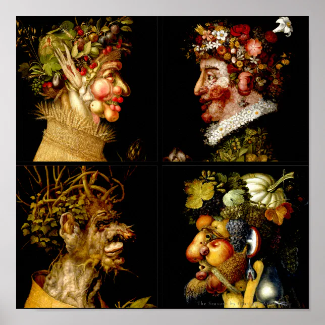 The Seasons by Giuseppe Arcimboldo Poster | Zazzle