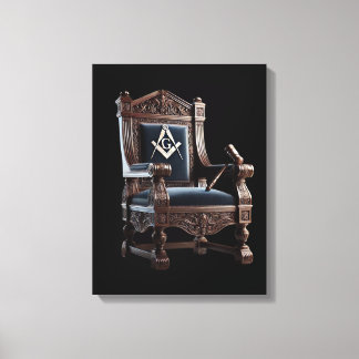 The Seat of Wisdom: A Symbol of Masonic Leadership Canvas Print