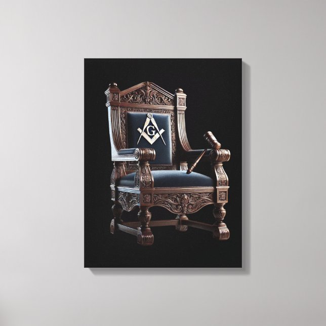The Seat of Wisdom: A Symbol of Masonic Leadership Canvas Print (Front)