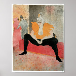 The Seated Clowness by Henri de Toulouse-Lautrec Poster