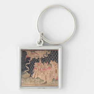 The second angel announces the fall of Babylon Key Ring