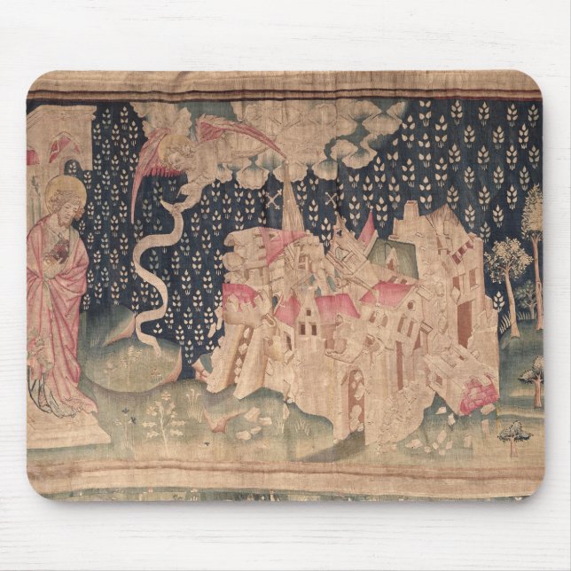 The second angel announces the fall of Babylon Mouse Mat (Front)