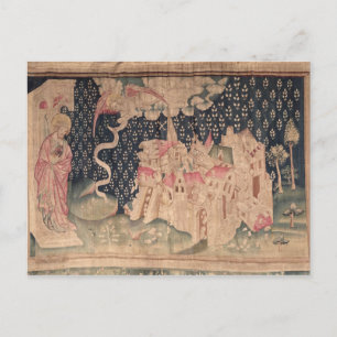 The second angel announces the fall of Babylon Postcard