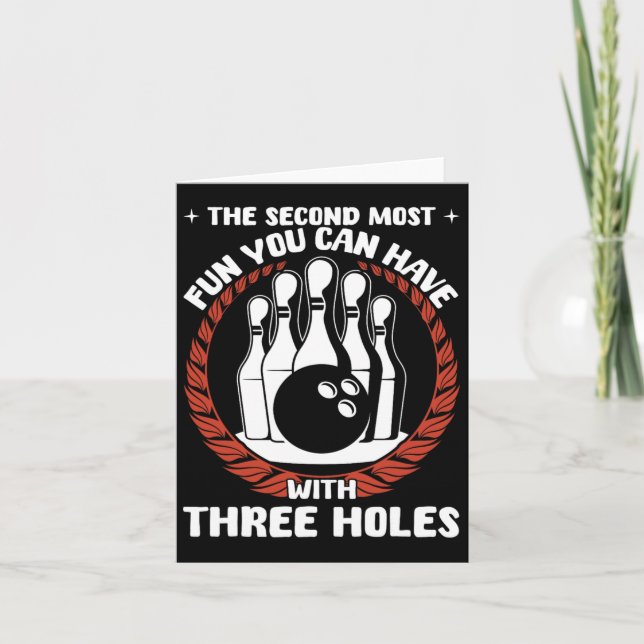 The Second Most Fun You Can Have With Three Holes  Card (Front)