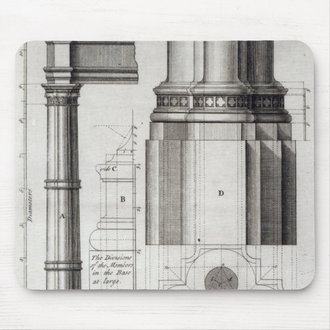 The Second Order of Gothic Architecture, 1741 Mouse Mat (Front)