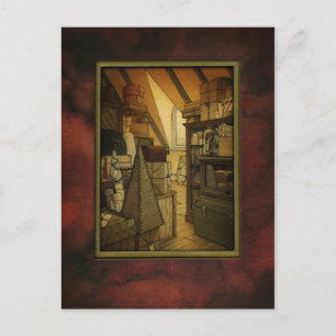 The Secret Box Room Art Postcard