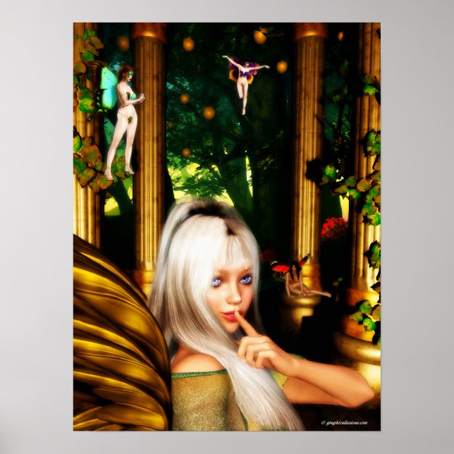 The Secret Fairy Temple in the Woods Poster (Front)