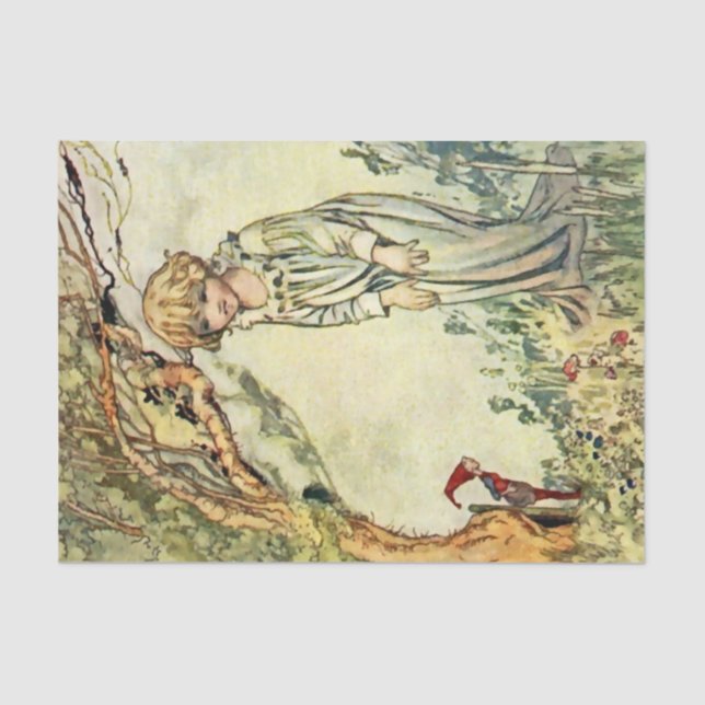 “The Secret Garden” Fairy Art by Charles Robinson Tissue Paper (Front)