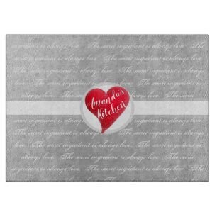 The secret ingredient is always love marble heart cutting board