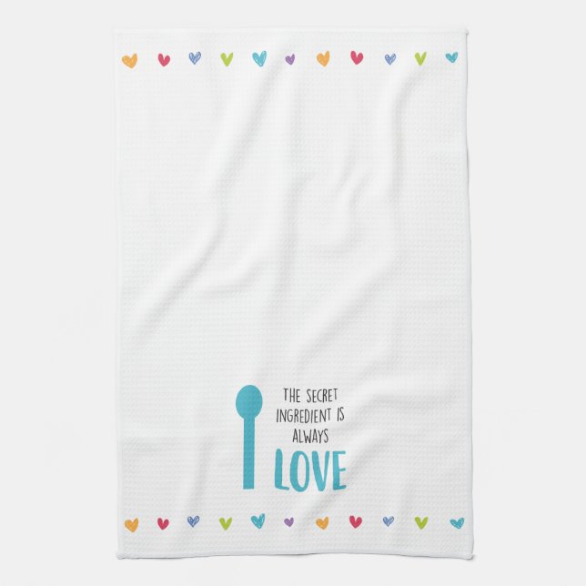 The secret ingredient is always LOVE Tea Towel (Vertical)