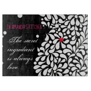 The secret ingredient is love personalised  cutting board
