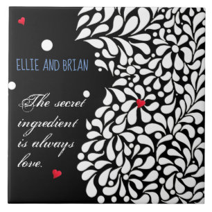 The secret ingredient is love personalised tile