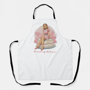 “The Secret Ingredient Is Me” Girly Retro Apron