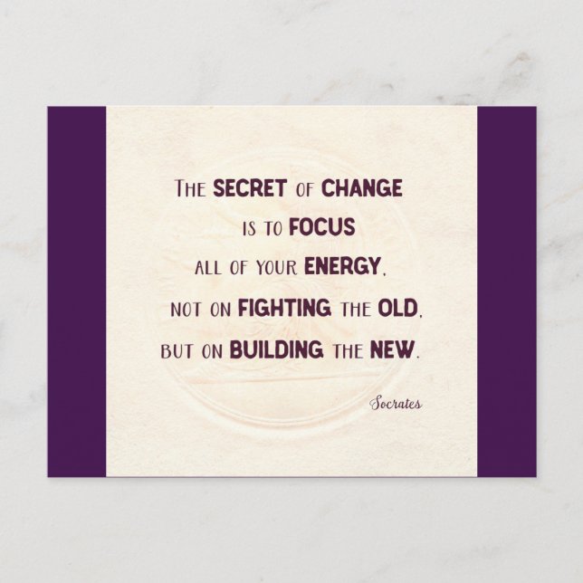 The Secret of Change Postcard (Front)