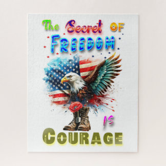 The Secret Of Freedom Is Courage Jigsaw Puzzle