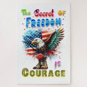 The Secret Of Freedom Is Courage Jigsaw Puzzle