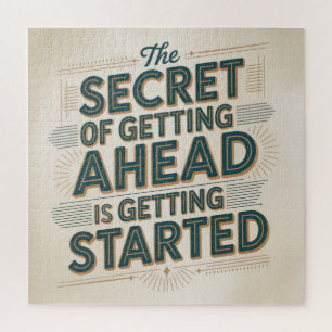 The Secret Of Getting Ahead Is Getting Started Jigsaw Puzzle