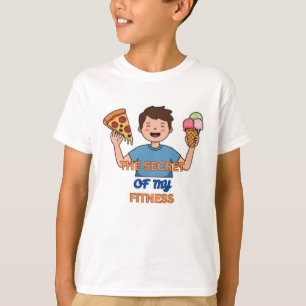 The Secret of My Fitness – Fun Food Lover T-Shirt