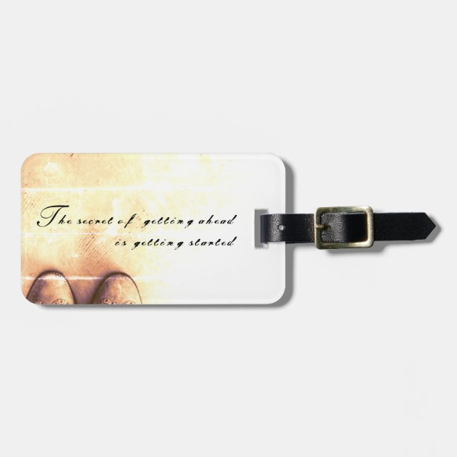 The Secret of Progress Luggage Tag (Front Horizontal)