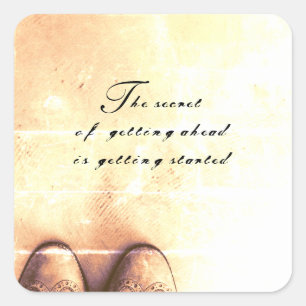 The Secret of Progress Square Sticker