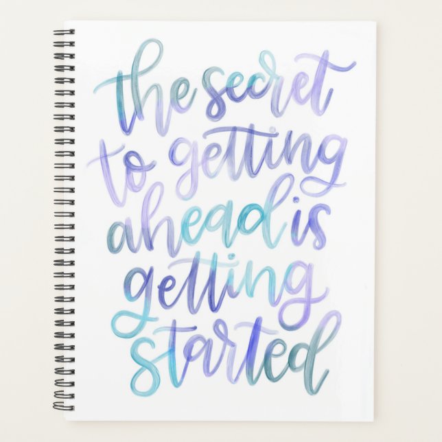 The secret to getting ahead weekly planner (Front)
