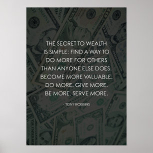The Secret To Wealth Poster