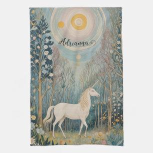 The Secret Unicorn of Whispering Woods Tea Towel
