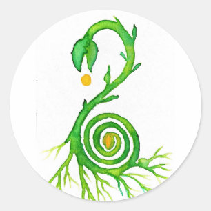 the seed of a new life classic round sticker