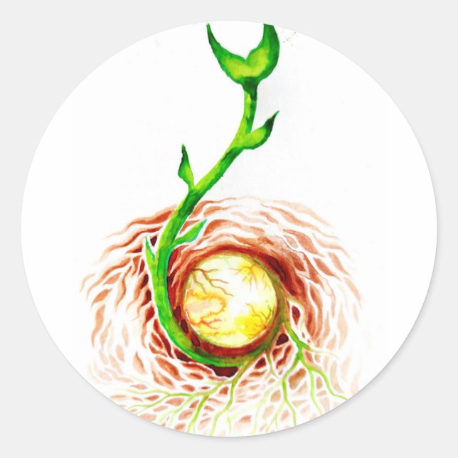 The seed of life poster canvas print postcard magn classic round sticker (Front)