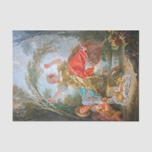 The Seesaw by Jean Honore Fragonard Tissue Paper (Front)