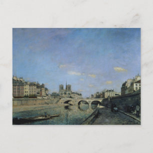 The Seine and Notre Dame in Paris, 1864 Postcard