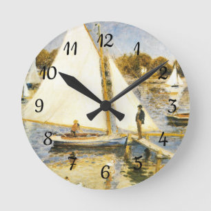 The Seine at Argenteuil Auguste Renoir Round Clock