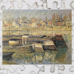 The Seine at Asnieres by Claude Monet Jigsaw Puzzle<br><div class="desc">The Seine at Asnieres (1873) by Claude Monet is a vintage impressionism fine art painting featuring fishing boats along the Seine River in the village of Asnieres, France. About the artist: Claude Monet (1840-1926) was a founder of the French impressionist painting movement with most of his paintings being "en plein...</div>