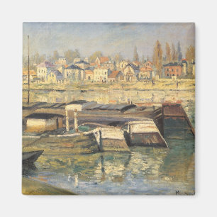 The Seine at Asnieres by Claude Monet Magnet