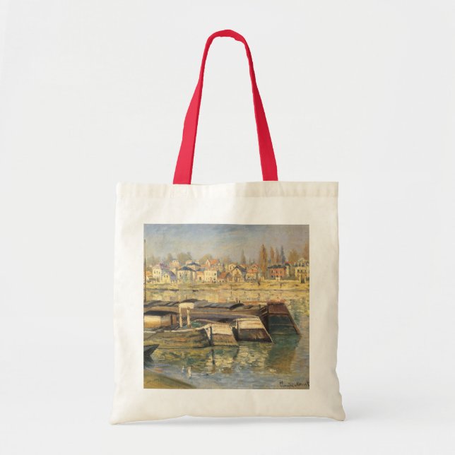The Seine at Asnieres by Claude Monet Tote Bag (Front)