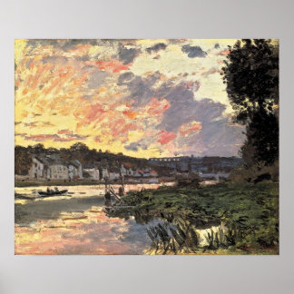 The Seine at Bougival in the Evening (1870) Poster
