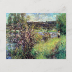 The Seine at Chatou by Pierre Renoir Postcard