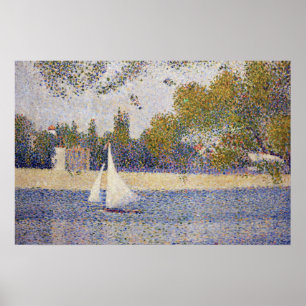 The Seine at La Grande Jatte (Boat Study) Poster