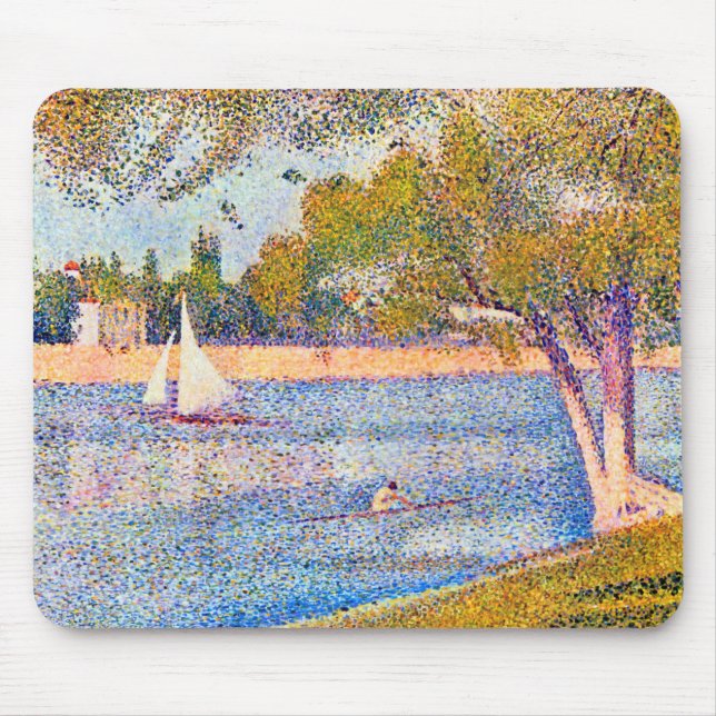 The Seine at La Grande Jatte, Seurat Mouse Mat (Front)