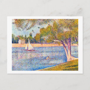 The Seine at La Grande Jatte, Seurat Postcard